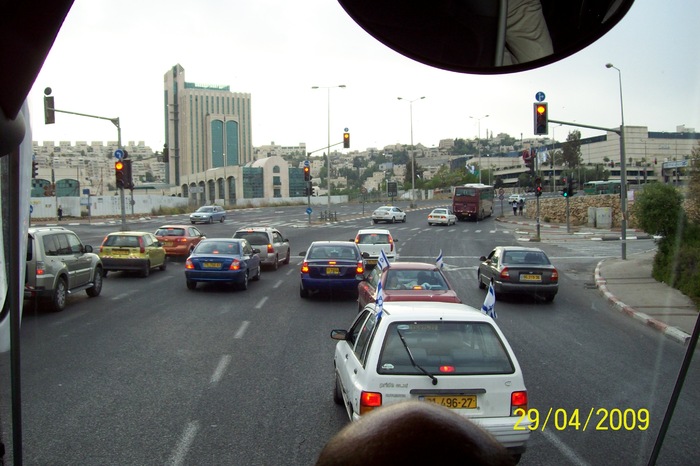 pe autostrada in Ierusalim..