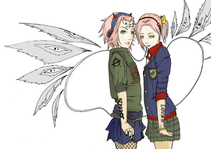 Split_personality_S__s_Disorder_by_Lilycam - Sakura Haruno