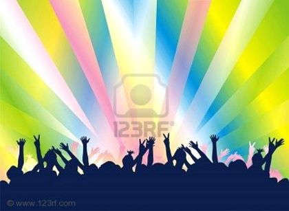 1868670-the-figure-representing-dark-blue-silhouettes-of-dancing-people-on-a-multi-color-background- - Imagini multicolore