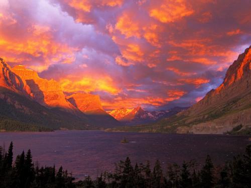 Peisaje Wallpapers Poze Rasarit de Soare in Montana - WooW 2