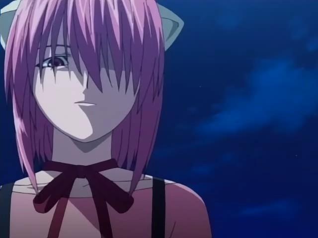 Amandoua avem bretonul in partea stanga - in Elfen Lied