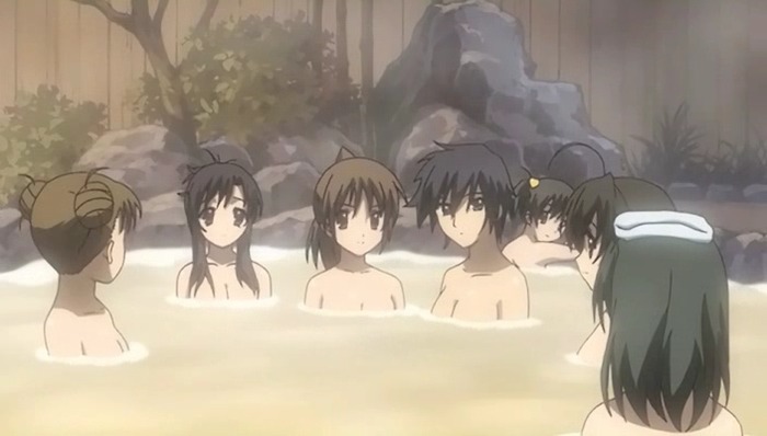 Amandurora ne place sa facem baie si sa barfim cu grupul xD - in School Days