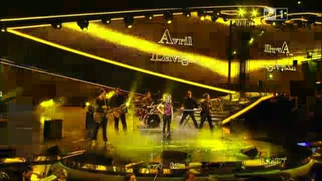 bscap0035 - Avril Lavigne live What The Hell and Interview in Italy at San Remo Festival