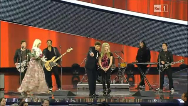bscap0595 - Avril Lavigne live What The Hell and Interview in Italy at San Remo Festival