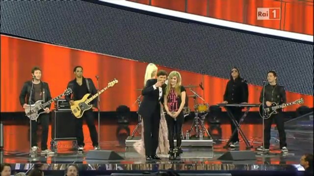 bscap0597 - Avril Lavigne live What The Hell and Interview in Italy at San Remo Festival