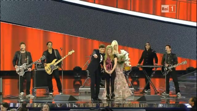 bscap0598 - Avril Lavigne live What The Hell and Interview in Italy at San Remo Festival