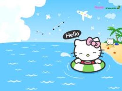 Hello!!I\'m swimming - Poze cu Hello Kitty