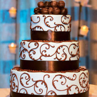 Tort ciocolata spiralat - Poze cu torturi de nunta