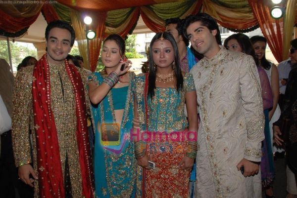 normal_Angad Hasija, Sara Khan, Parul Chauhan, Kinshuk Mahajan at the Inauguration of Star Parivaar 