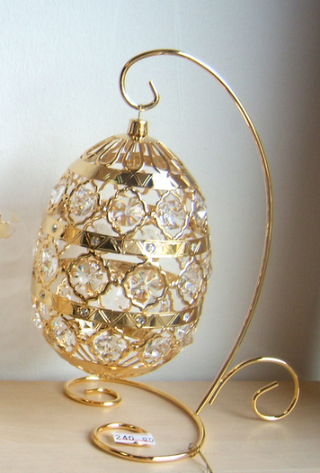 ou-figurina-placata-cu-aur-si-cristale-swarovsky-53215 - masti venetiene