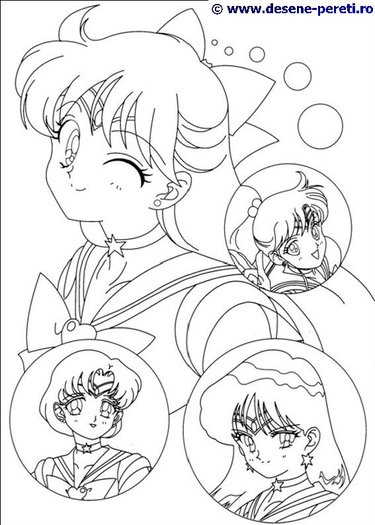 Sailor moon desene de colorat 3 - Sailor Moon Povestea