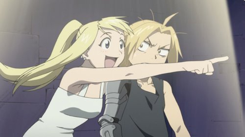 FMA-Wii-Game-screencap-edward-elric-and-winry-rockbell-7416818-500-280 - Edward and Winry