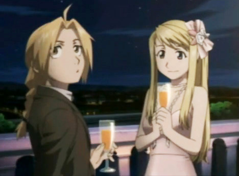 FMA-Wii-Game-screencaps-edward-elric-and-winry-rockbell-9561464-468-344 - Edward and Winry