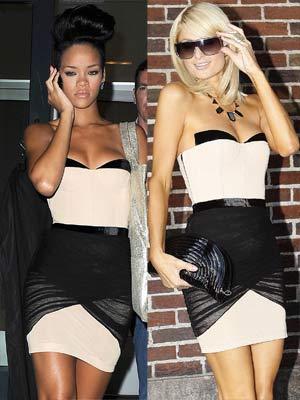 Rihanna  sau  Paris Hilton Rihanna  sau  Paris Hilton