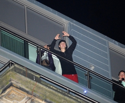  - 2011 Outside His Hotel In Liverpool March 10th