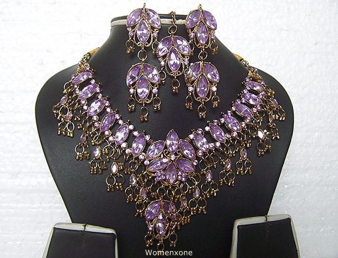 pink-kundan-Lac-work-jewelry-set-5 - Bijuterii indiene2