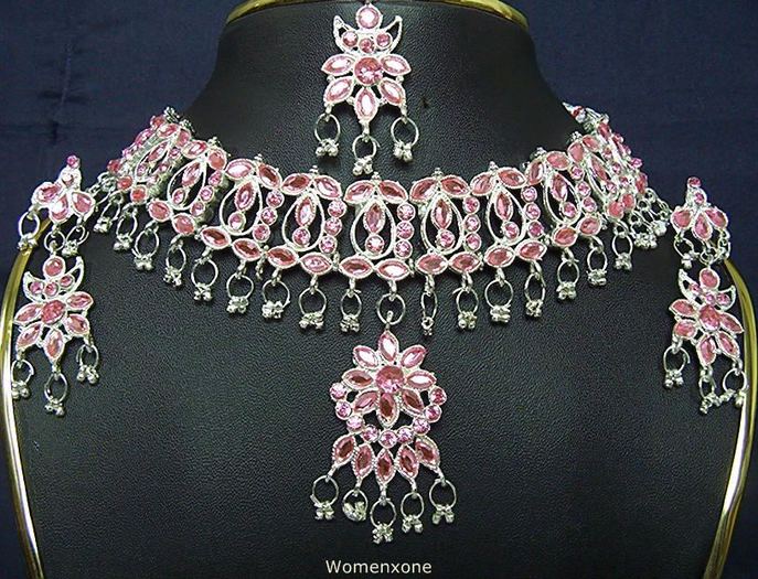 pink-kundan-Lac-work-jewelry-set-7 - Bijuterii indiene2
