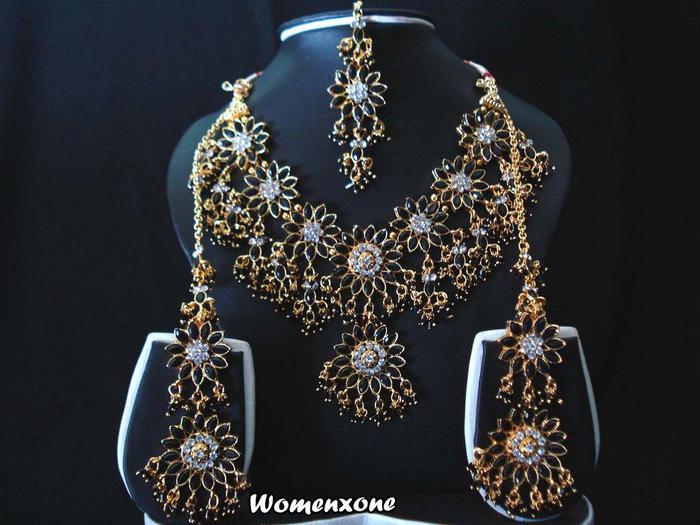 Stone-studded-Indian-bridal-jewelry-set-05 (1) - Bijuterii indiene2
