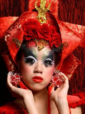 Red fantasy makeup