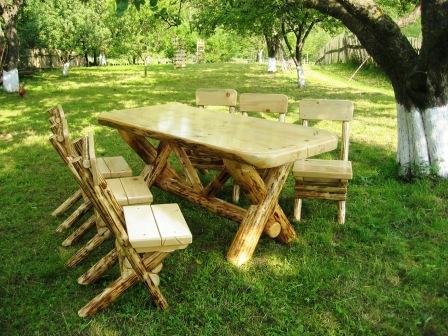 set masa plus scaune - mobilier gradina - varlanvaly