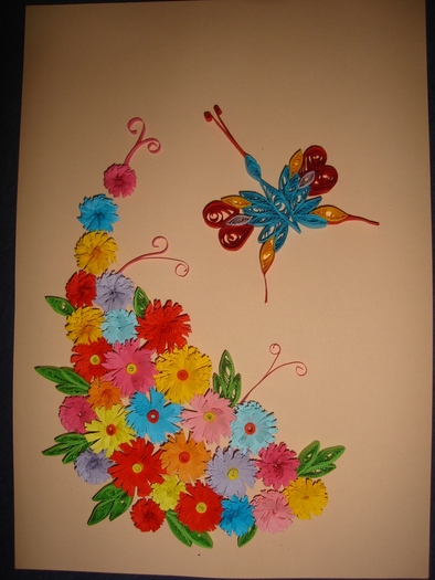 primavara - tehnica rularii hartiei -  quilling