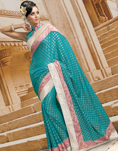 Banarsi-Party-wear-Sari-with-Resham-Touch-6 - sarre-uri superbe