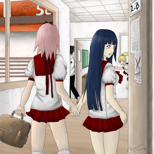 Sakura and Hinata - Students