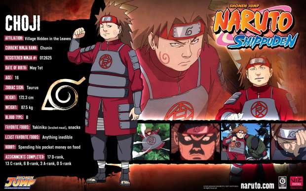 chouji informations - naruto baieti