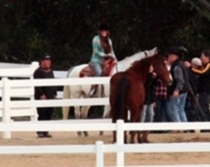 miley cyrus - 02 01 10 Filming Scenes For Hannah Montana Forever in Malibu