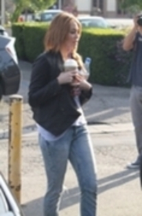 miley cyrus - 05 02-At Coffe Bean in Toluca Lake