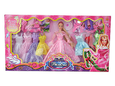 Barbie-Princess-Doll-Dress-Up-Clothes-Set-Toys-H5308060- - Jucarii