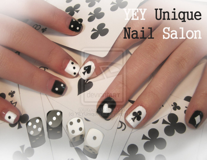 poker_and_dice_nail_by_YEYUniqueNail - Nails