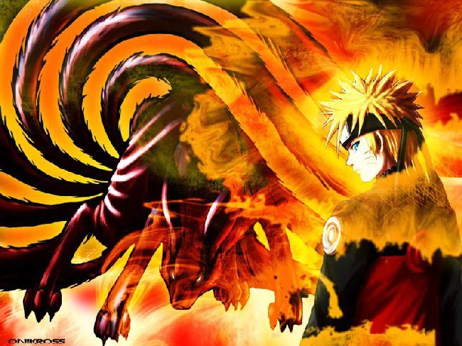 vulpea cu 9 cozi si Naruto