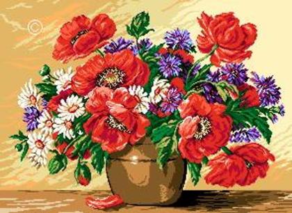Ghiveci cu flori (pictat) - fotografi