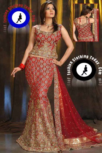 New-Mermaid-Style-Red-Lehenga-Choli[1] - Lehenga choli