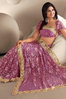 Pink color Bridal Saree[1] - Rochii de mireasa indiene