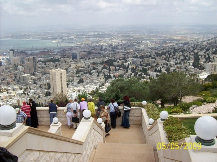 ADMIRAND PANORAMA ORASULUI HAIFA DE PE TERASELE GRADINILOR BAHAI -ISRAEL... - HAIFA ISRAEL CENTRU UNIVERSITAR ECONOMIC SI PORTUAR