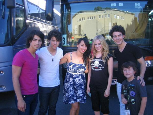 and Jonas Brothers and fans - Avril Lavigne and Jonas