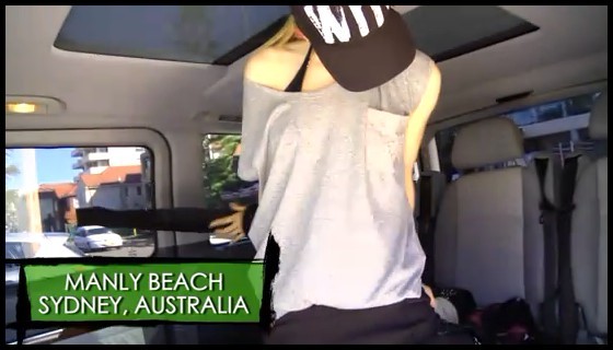 bscap0022 - WTH TV - Avril Surfing in Australia at Manly beach - Captures by me