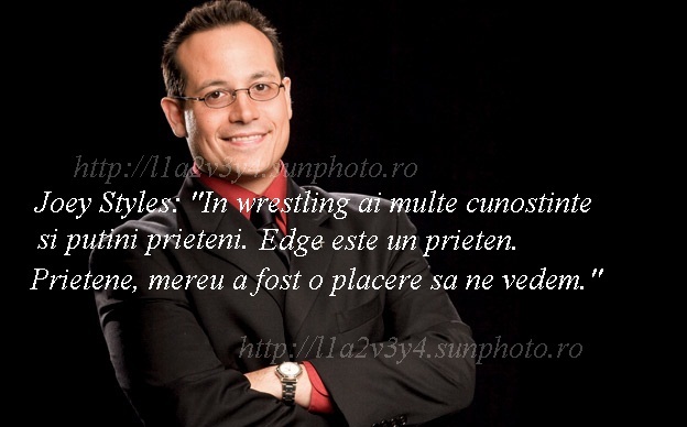 Joey Styles - ce au spus cei din wwe despre plecarea lui edge din wwe