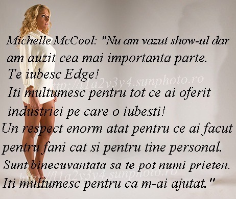 michelle mccool - ce au spus cei din wwe despre plecarea lui edge din wwe