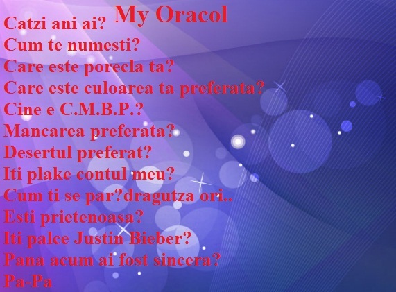My Oracol