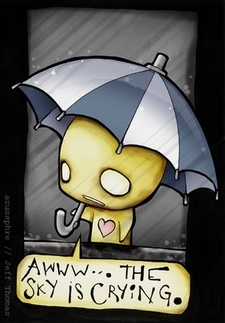 Rain-umbrella-protects-love