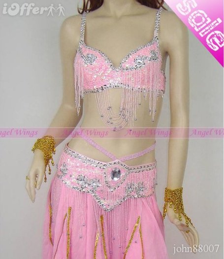high-quality-belly-dance-2-pics-costume-pink-bra-belt-b08ac