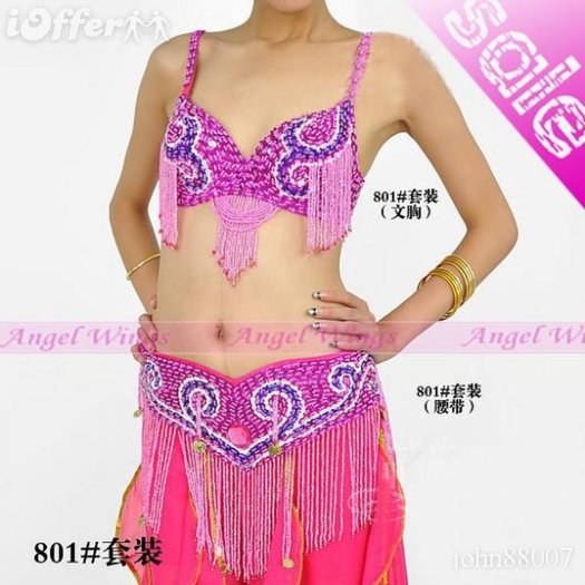 quality-belly-dance-costume-2-pics-dark-pink-bra-belt-1752e