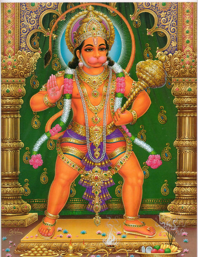 Hanuman-zeul maimuta - Principalele zeitati hinduse