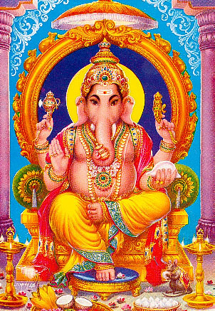 Ganesh-zeul cu cap de elefant