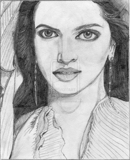 Deepika_Padukone_by_Vishnu_Viz - Deepika portret desenat