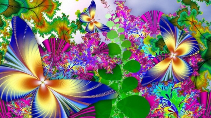 Rainbow-Butterfly-Fractal - abstract