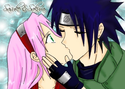 sakura-sasuke-kissing - Cupluri din Naruto